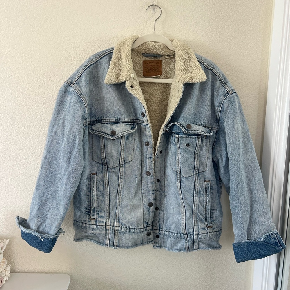 Levi’s Sherpa Oversized Denim Trucker Jacket